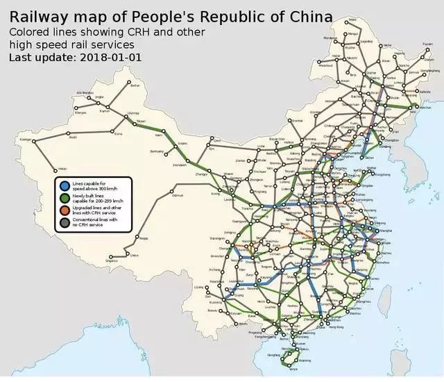 今年,中国的高铁线路已经非常宏大,预计2025年,中国将建成约3.