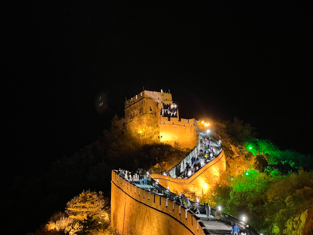 永康小长城夜景图片