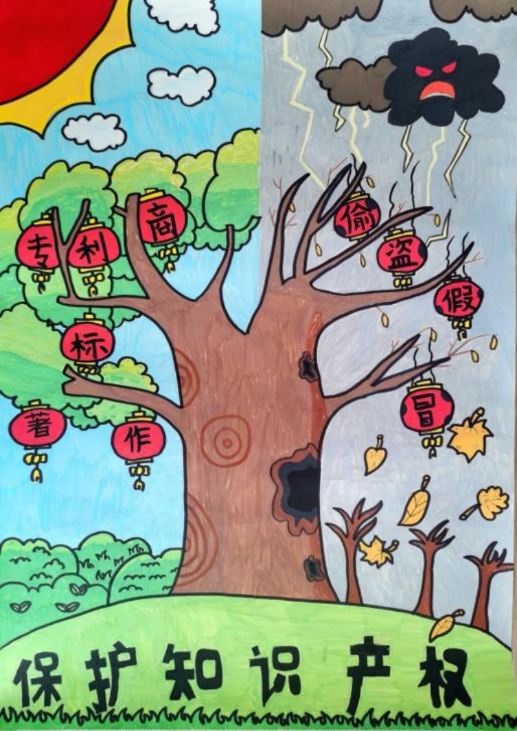 "加强知识产权法治保障 有力支持全面创新" 重庆市青少年知识产权绘画