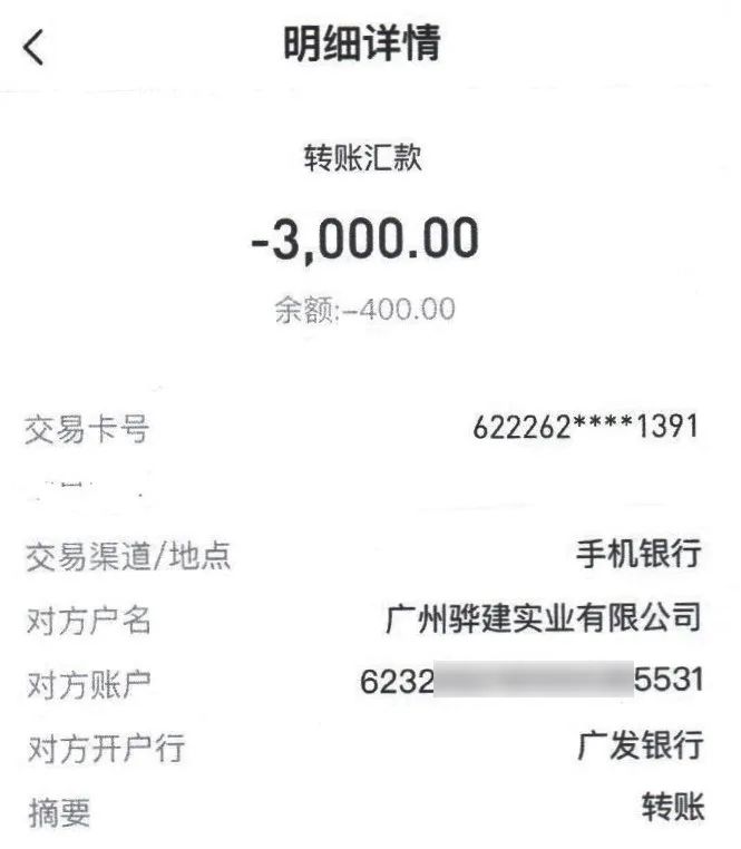 支付3000元截图图片