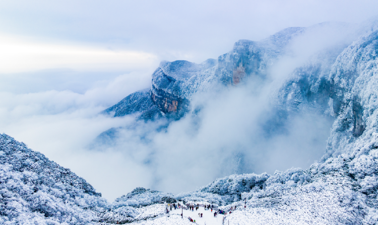 金佛山风景区雪景图片