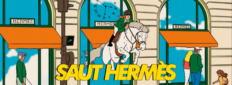 爱马仕"(saut herm06s)马术障碍赛在巴黎大皇宫临时馆(grand palais