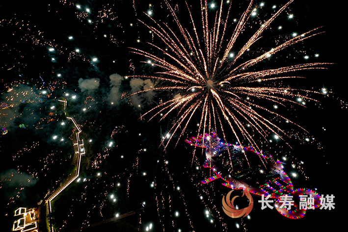 长寿湖烟花