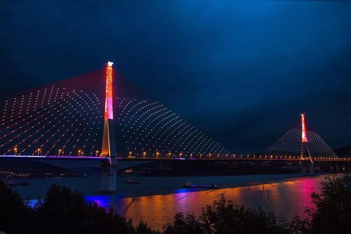 丰都长江二桥夜景图片