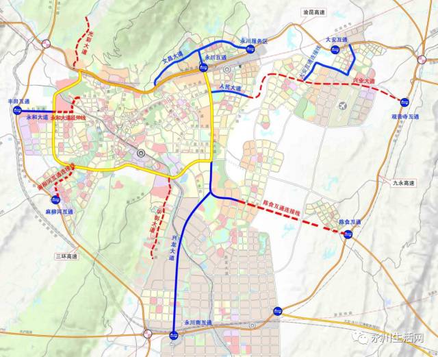 永川百米大道路线图图片