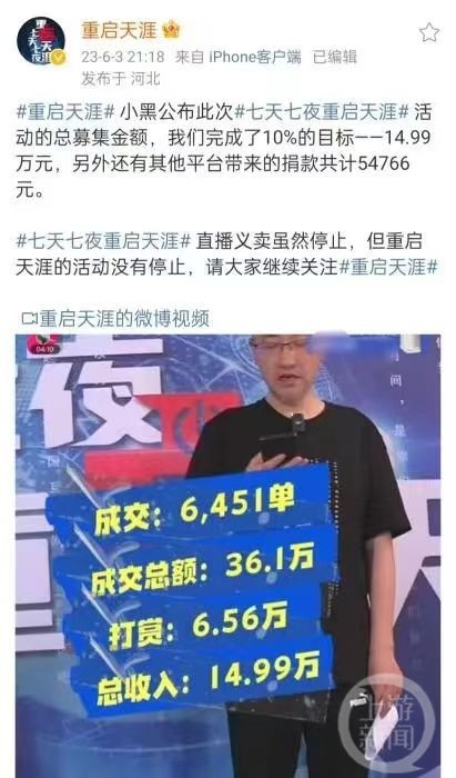 天涯重启失败?7天直播总收入不到20万,组织者回应