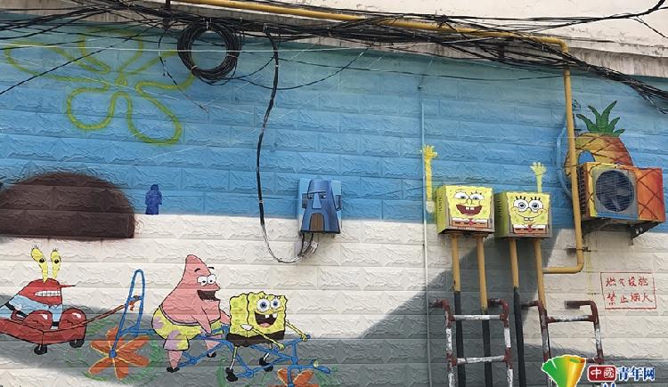 郑州现"最萌街道" 彩绘涂鸦让整条街都卖起了萌