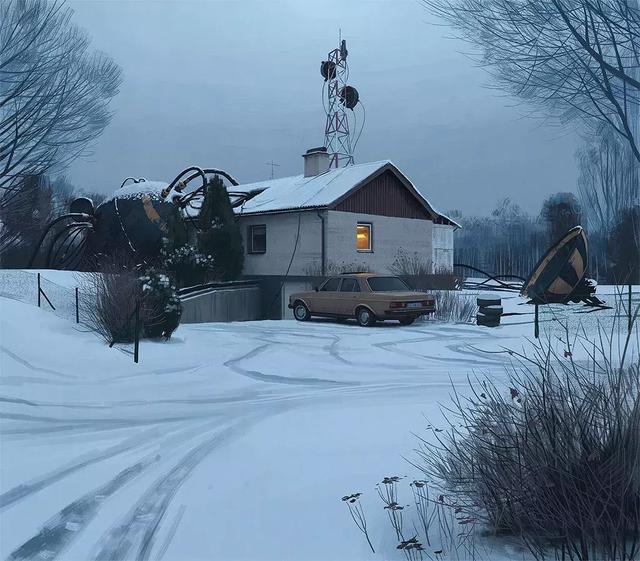 未来的瑞典乡村场景｜Simon Stålenhag 作品赏析