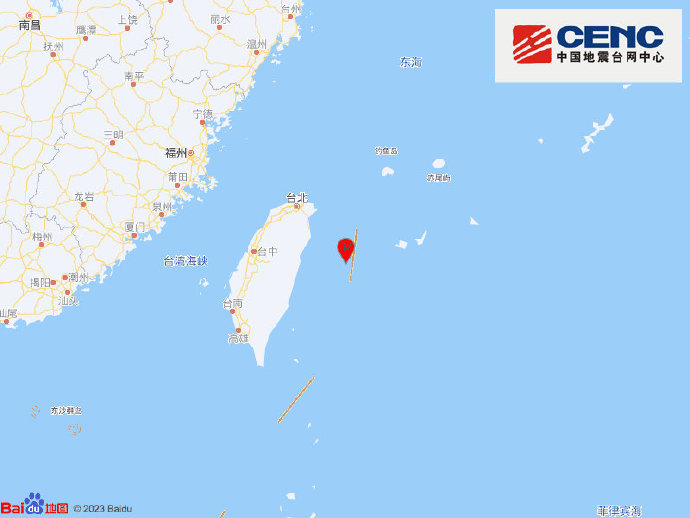 臺灣花蓮縣海域發生4.4級地震，震源深度10千米