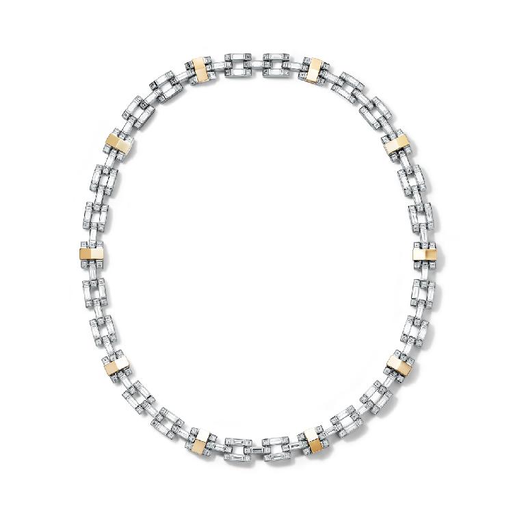 铂金和 18K 黄金镶嵌（总重超过 19 克拉）方形和长方形钻石项链，来自Tiffany & Co. 蒂芙尼2018 Blue Book高级珠宝系列.jpg