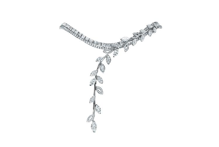 铂金镶嵌混合形切割钻石（总计超过32克拉）蕨叶造型项链，来自Tiffany & Co. 蒂芙尼2018 Blue Book高级珠宝系列.jpg