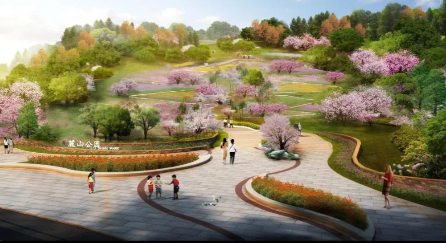 鹿山公园效果图/图源 保亿鹿山隧道建成后,将有效缓解渝北空港新城