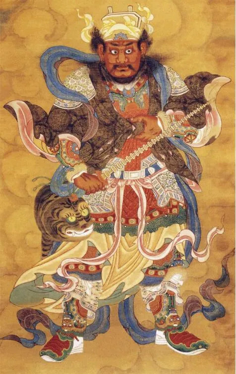 上图_ 赵公明画像逐渐地,到了元代,赵公元帅开始专司扬善,惩恶的职能