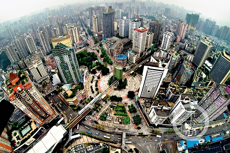 鸟瞰新重庆2005图片