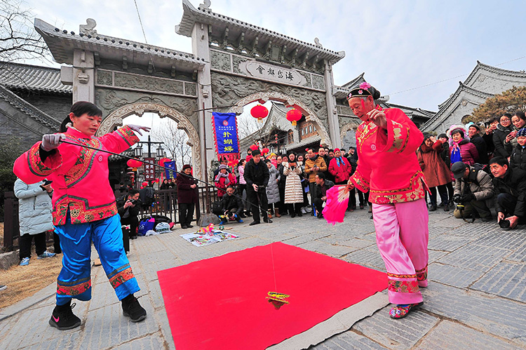 青州古城春节庙会图片