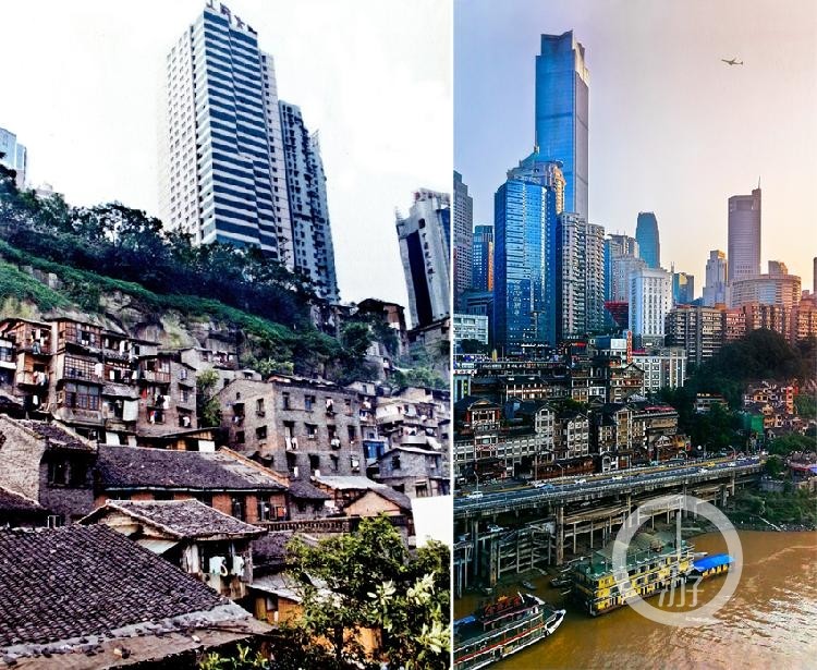 《洪崖洞换新颜》2   拍摄地点：嘉宾路  （1999年7月） 万钧富  电话：136083331051.jpg